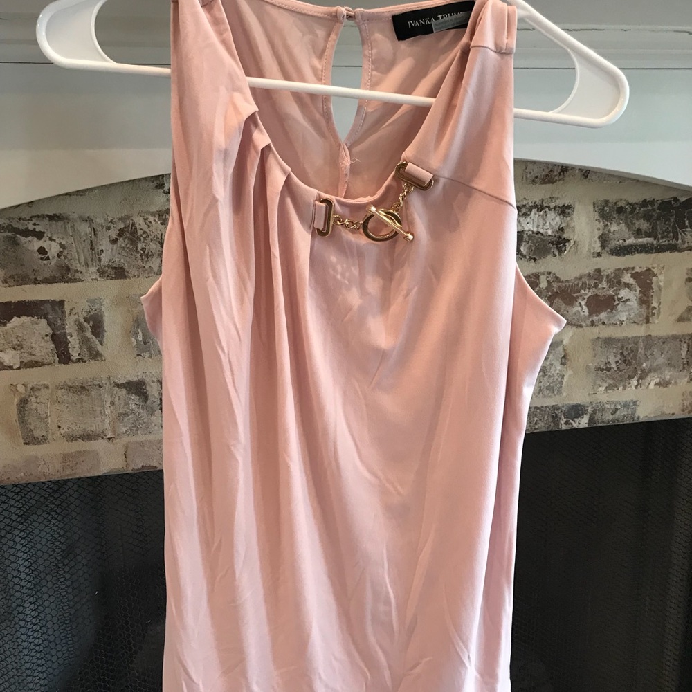 Ivanka Trump top with Gold toggle accent